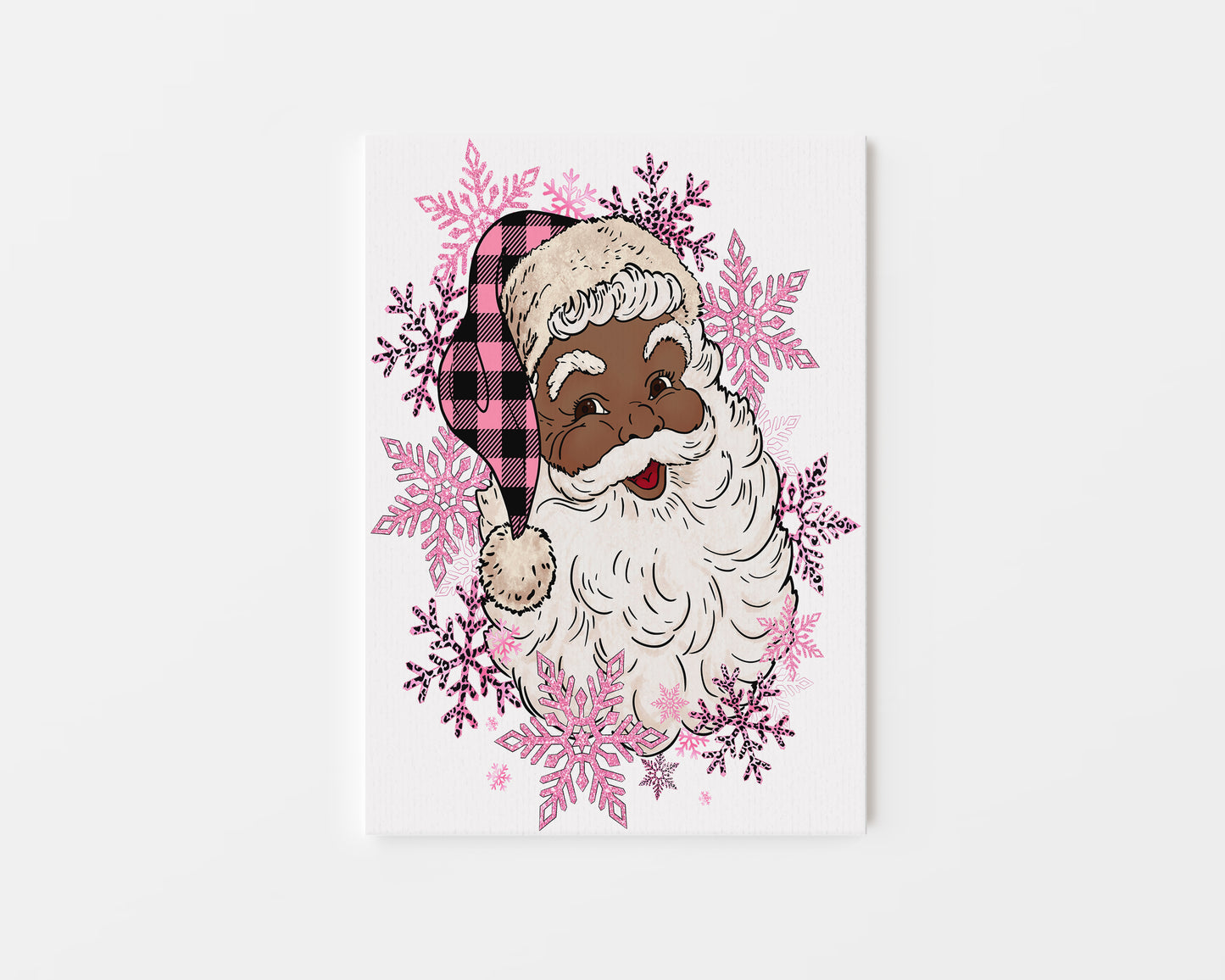 Pink Flannel Santa