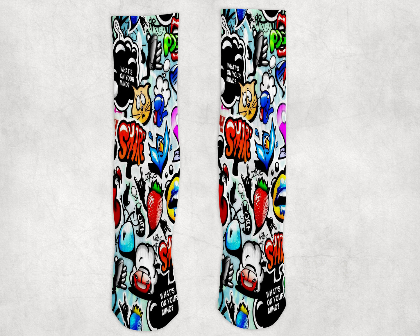 Social Media inspired Crew Socks