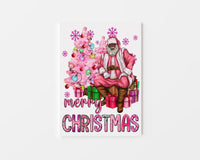 Pink Santa Merry Christmas