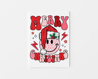 Retro Merry Christmas Smiley Face