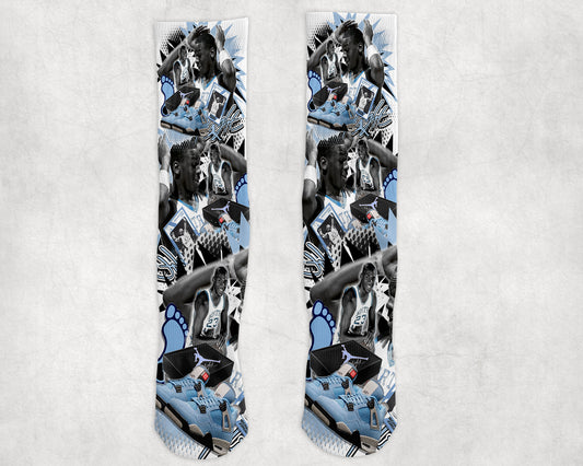NCBMJ Black  Crew Socks