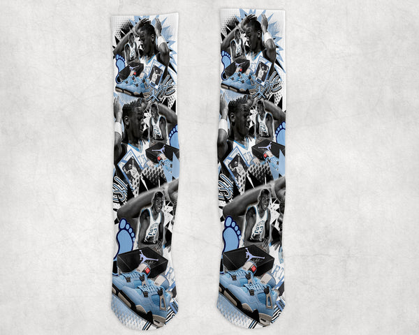 NCBMJ Black  Crew Socks