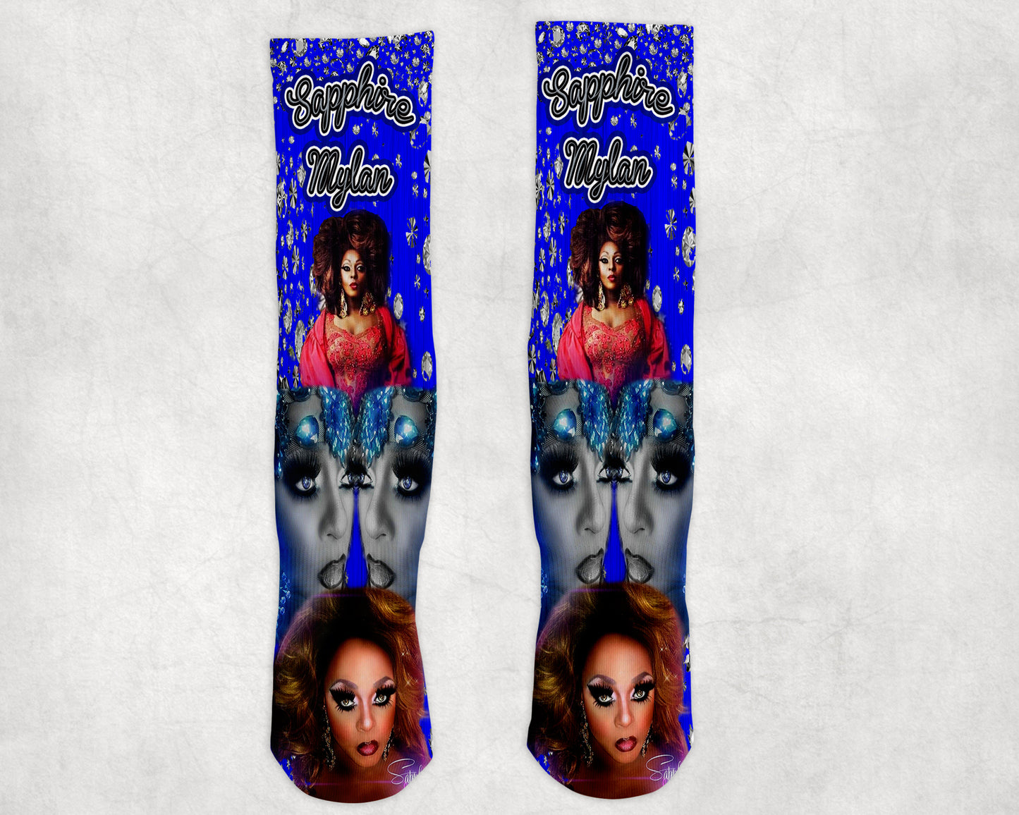 Sapphire Mylan All over sock