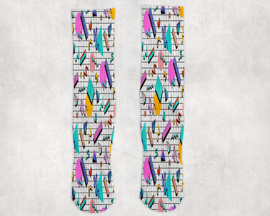Retro 80's Custom Crew Socks