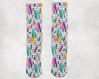 Retro 80's Custom Crew Socks