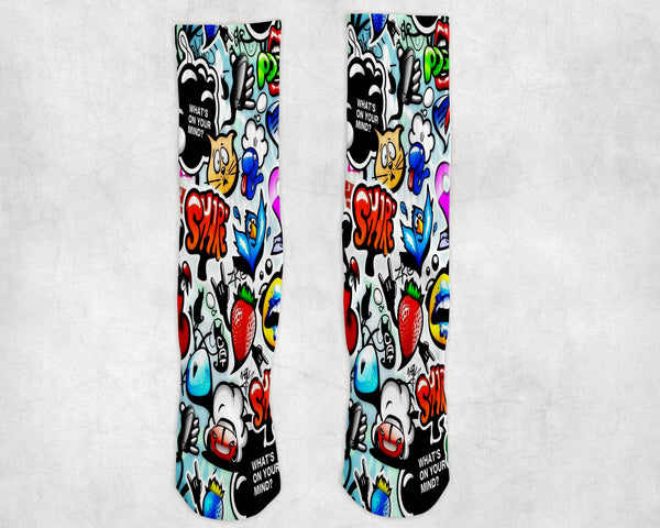 Social Media inspired Crew Socks