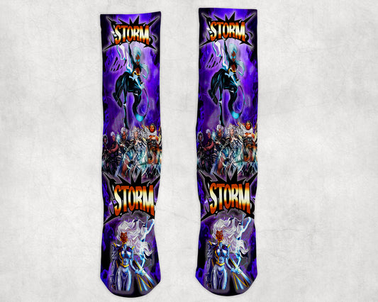 Purple Storm Custom Crew socks